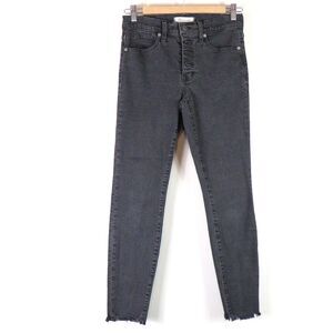 Madewell 9" Mid Rise Skinny Raw Hem Jeans size 26